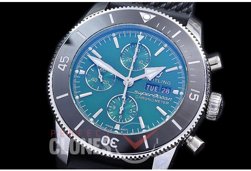 0 0 BLSF-HC46-105R ANF Superocean Heritage Chronograph SS/RU Green A-7750