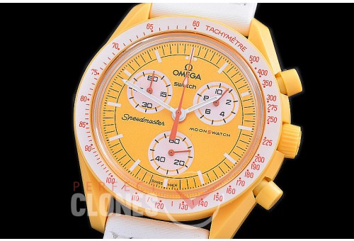 OMSPSW-103 Omega × Swatch Speedmaster MoonSwatch / Mission to The Sun CER/NY Yellow/Yellow Japanese OS Quartz