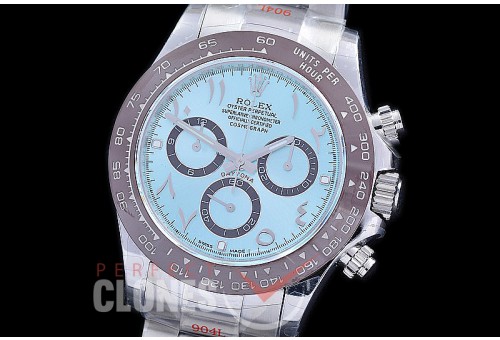 0 0 0 RLDS-4130-863 QF V3 904L Steel Daytona 116506IBLSO 50th Anniversary Arabic SS/CER/SS Ice Blue Sticks 4130 Superclone - 72 Hours Power Reserve Movement 