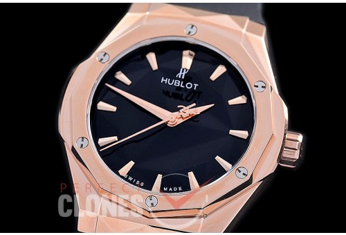 HBFS-40-0112 ANF/OXF Classic Fusion Orlinski 40mm RG/LE Black Asian Clone 2892