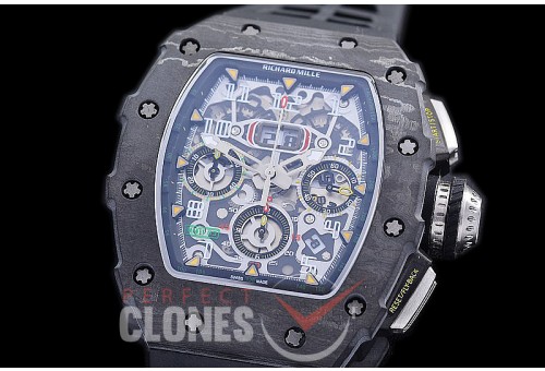 0 0 0 0 RM011-928 HHWF RM011-03 NTPT FC//RU Skeletonized A-7750 28800 - Black Rubber Strap 