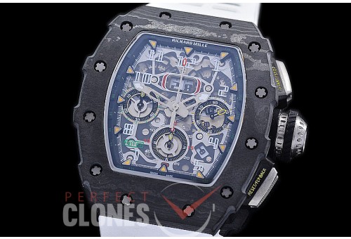 0 0 0 0 RM011-928A HHWF RM011-03 NTPT FC//RU Skeletonized A-7750 28800 - White Rubber Strap 