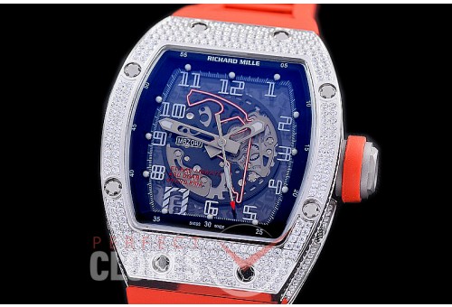 0 0 0 0 RM010-009 HHWF RM010 MBZ010 Ethihad Airways Abu Dhabi Grand Prix Special Edition SS/RU Skeletonized Asian Custom Calibre Red Rubber Strap 