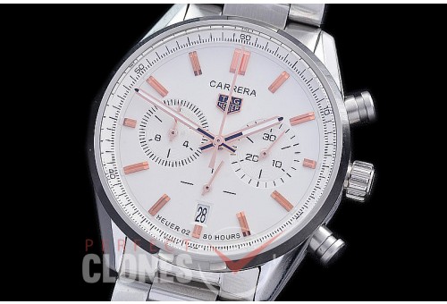TGCC-42-101 Carrera Classic Chronograph SS/SS White OS 20 Qtz 