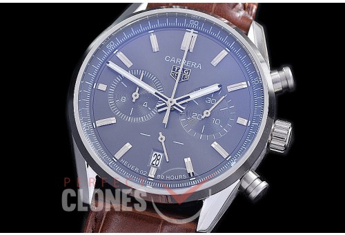  TGCC-42-103L Carrera Classic Chronograph SS/LE Grey OS 20 Qtz 