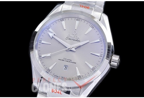 OMAT38-901 Ladies 38mm Aqua Terra Date Master Co-Axial Automtaic SS/SS Silver Sticks A-2813/Mod 8900