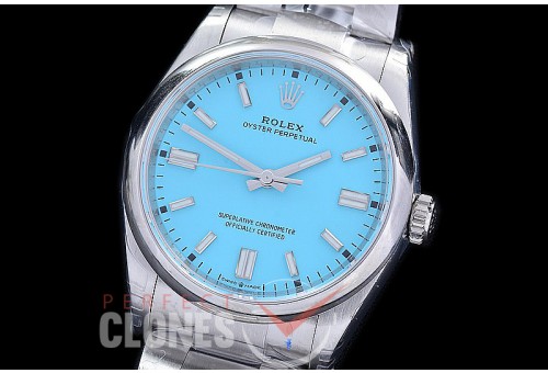 RLOY-36-051 GMF 904 Steel Osyter Perpetual 36mm 126000 SS/SS Ice Blue Sticks VS 3235 - 72 Hours Reserve 