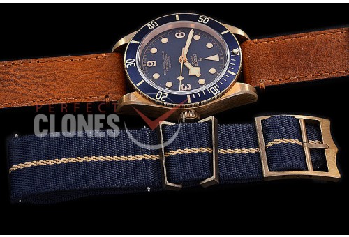 0 0 0 0 0 TU00088C Heritage Black Bay 79520BA Bronze/Blue David Beckham Special Ed BR/LE Blue M-9015 - Free Nato Strap 