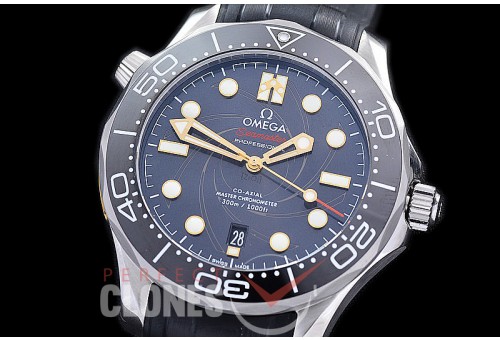 0 0 0 0 OM300M-010R XF/VSF Seamaster Diver 007 Limited Edition 300M SS/RU Black Asian 2824 Mod 8800 