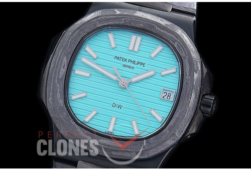 PP-DIW-105 DIW-F Nautilus 5711 DIW Black Grail Special Edition DLC/FC Tiffany Light Blue Miyota 9015 Modified Calibre 324SC
