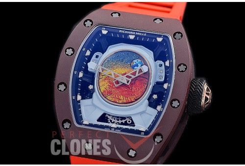 RM052-05-101C HHWF RM052-05 Paul Pharell Tourbillon DLC/RU Astronaut/Mars Asian Custom Calibre