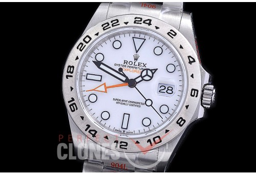 0 0 0 0 0 0 0 0 RLEX00921 UV GMF 904L Steel 226570 CHS Explorer II SS/SS White VR 3285