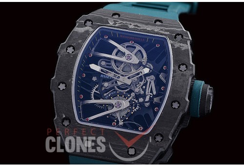 RM027-02-115 HHWF RM027-02 NTPT Rafael Nada Limited Ed FC/RU Custom Skeleton - Green Rubber Strap 