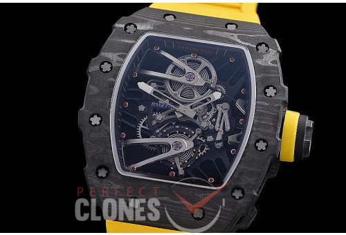 RM027-02-119 HHWF RM027-02 NTPT Rafael Nada Limited Ed FC/RU Custom Skeleton - Yellow Rubber Strap 