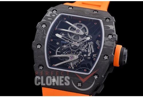 RM027-02-118 HHWF RM027-02 NTPT Rafael Nada Limited Ed FC/RU Custom Skeleton - Orange Rubber Strap 