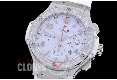 0 0 0 0 0 0 0 0 0 HB00201D HHWF Big Bang 44mm Aspen SS/DIAM/RU White A-7750 / 4100