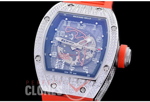0 0 0 0 RM010-009A HHWF RM010 MBZ010 Ethihad Airways Abu Dhabi Grand Prix Special Edition SS/RU Skeletonized Asian Custom Calibre Red Rubber Strap