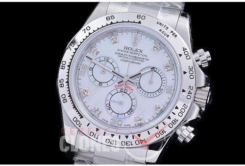 0 0 0 RLDS00416 OMF Daytona 116509 SS/SS MOP White Diamond Asian 7750