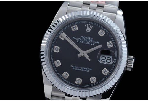 0 0 0 0 0 R36DJS-DD3235-112 QF Datejust 36 Men 126234 904 Steel SS/SS Fluted/Jubilee Black Diamonds DD 3235 - 72 Hours Power Reserve 