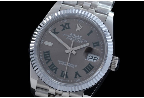 0 0 0 0 0 R36DJS-DD3235-127 QF Datejust 36 Men 126234 904 Steel SS/SS Fluted/Jubilee Dark Rhodium Roman DD 3235 - 72 Hours Power Reserve 