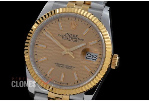 0 0 0 0 0 R36DJT-DD3235-106 QF Datejust 36 Men 126233 904 Steel SS/YG Fluted/Jubilee Gold Mortif Sticks DD 3235 - 72 Hours Power Reserve 