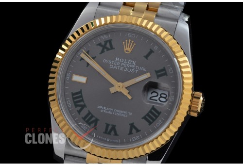 0 0 0 0 0 R36DJT-DD3235-127 QF Datejust 36 Men 126233 904 Steel SS/YG Fluted/Jubilee Dark Rhodium Roman DD 3235 - 72 Hours Power Reserve 