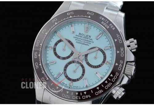 0 0 0 0 0 0 0 RLDS-126506-012 UFO-F 904L Steel Daytona 126506 SS/SS Ice Blue Bagutte Diamonds 4131 1-1 Free Sprung Balance Superclone - 72 Hours Power Reserve Movement 