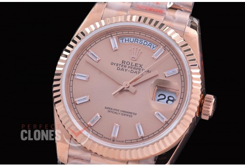 0.0 0 0 0 0 0 R36DDR00335 BPF Extra Weighted Daydate 40mm 128235 904 Steel RG/RG Fluted Bez Rose Gold Glazier A-2836
