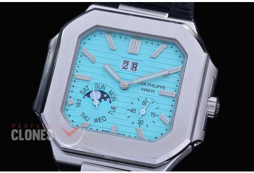 PP-5822-106 3KF Cubitus 5822 Grand Date/Day/Moon Phase SS/LE Tifanny Blue Asian Clone Calibre 240 PS CI J LU 