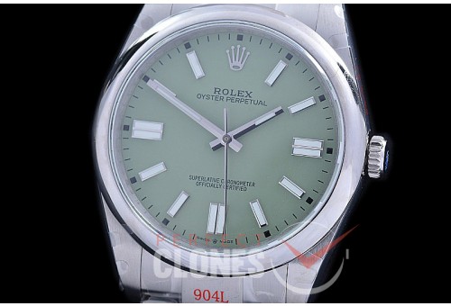 RLOY-41-029S GMF 904 Steel Osyter Perpetual 41mm 134300 SS/SS Pistachio Green Sticks VR 3230 