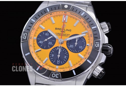 BLSCB01-44-106 TF Super Chronomat 44 Chrono SS/SS Yellow Sticks A-7750 28800