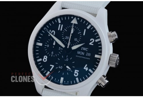 0 0 0 0 0 0 0 0 IWP00095 APS-F Pilot Top Chronograph Lake Tahoe Special Edition CER/RU Black A-7750 