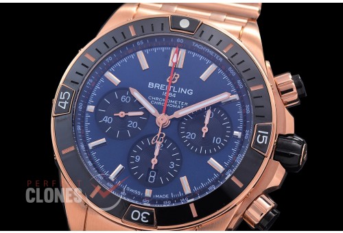 BLSCB01-44-121 TF Super Chronomat 44 Chrono RG/RG Black Sticks A-7750 28800
