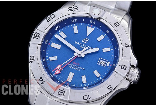 0 0 0 0 0 0 BLSA-44-103 ANF/OXF Avenger Automatic GMT 44mm SS/SS Blue Sticks Asia 2836
