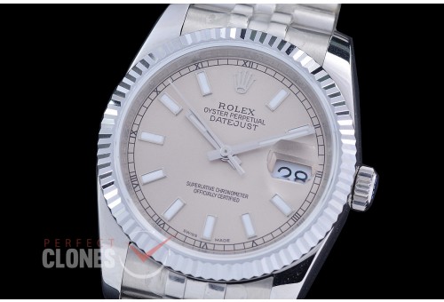 0 0 0 0 0 0 0 0 R36DJS-3135-100 BP Datejust 36 126234 SS/SS Fluted/Jubilee Silver Sticks VR 3135