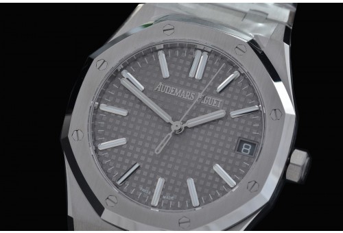 0 0 0 0 0 AP15510-093 TOP-F AP15510ST Royal Oak Automatic SS/SS Grey Asian Clone DD Calibre 4302 28800bph