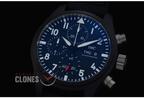 0 0 0 0 0 0 0 0 IWP00096 APS-F Pilot Top Chronograph Special Edition CER/RU Black A-7750 