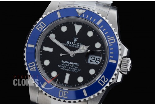 0 0 0 0 0 0 0 0 RLS-41-0083 QF 904L Steel 2020 41mm Submariner 126619LB Smurf SS/SS Black DD 3235 72 Hrs Reserve - Free Sprung Movement 