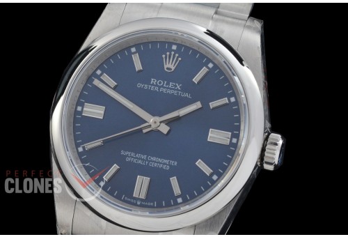 0 0 0 0 0 0 RLOY-36-003 QF 904 Steel Osyter Perpetual 36mm 126000 SS/SS Blue Sticks Asian Clone DD 3230 72 Hours Reserve - Free Sprung Movement 