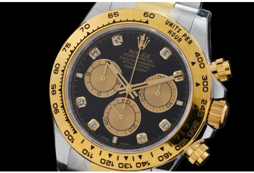 0 0 0 0 0 0 0 RLDT-126503-022 UFO-F 904L Steel Daytona 126503 SS/YG Black Diamonds 4131 1-1 Free Sprung Balance Superclone - 72 Hours Power Reserve Movement 