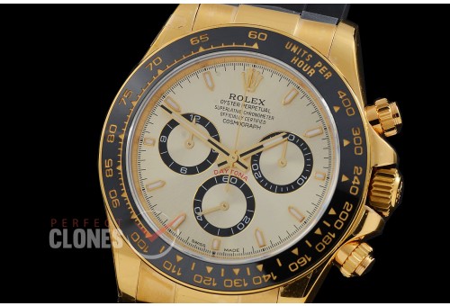 0 0 0 0 0 0 RLDF-126518-105RW QF 904L Steel Daytona 126518LN YG/CER/RU Gold Sticks 4131 Superclone - 72 Hours Power Reserve Movement / Extra Weighted