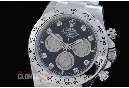 0 0 0 0 0 0 0 RLDS-126509-022 UFO-F 904L Steel Daytona 126506 SS/SS Black Diamonds 4131 1-1 Free Sprung Balance Superclone - 72 Hours Power Reserve Movement 