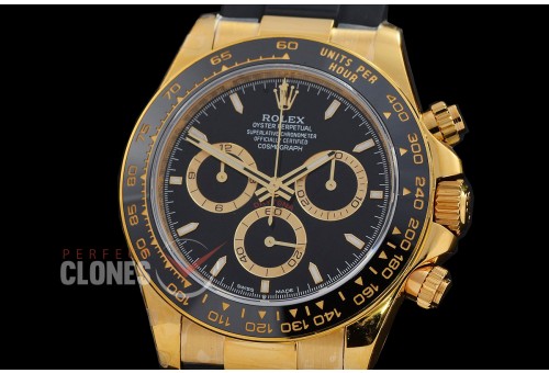0 0 0 0 0 0 RLDF-126518-102RW QF 904L Steel Daytona 126518LN YG/CER/RU Black Sticks 4131 Superclone - 72 Hours Power Reserve Movement / Extra Weighted