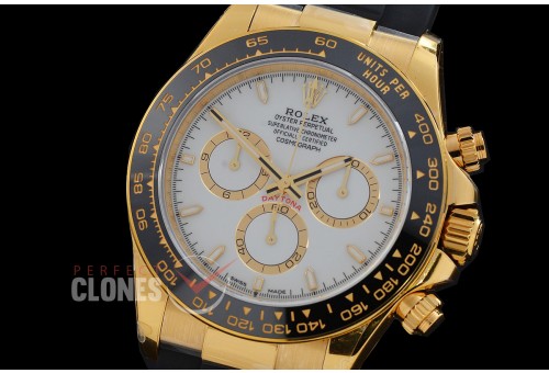 0 0 0 0 0 0 RLDF-126518-101RW QF 904L Steel Daytona 126518LN YG/CER/RU White Sticks 4131 Superclone - 72 Hours Power Reserve Movement / Extra Weighted