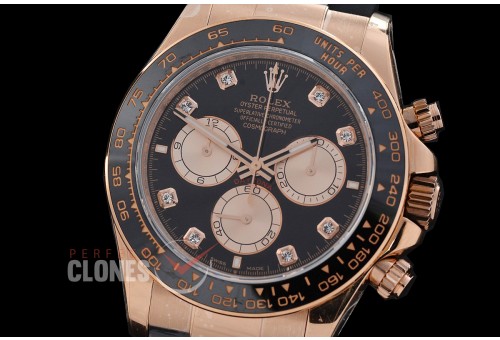 0 0 0 0 0 0 RLDFR-126515-112RW QF 904L Steel Daytona 126515LN RG/CER/RU Black Diamonds 4131 Superclone - 72 Hours Power Reserve Movement / Extra Weighted