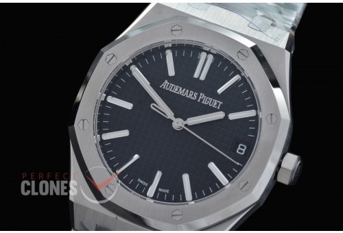 0 0 0 0 0 AP15510-092 TOP-F AP15510ST Royal Oak Automatic SS/SS Black Asian Clone DD Calibre 4302 28800bph
