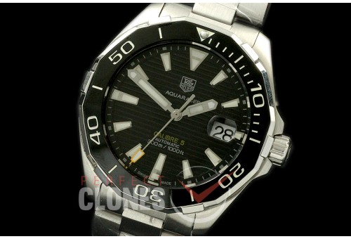 TGAQ00102 Aquaracer Calibre 5 SS/SS Black J-Qtz