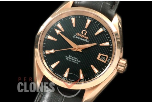 OMAT385-132 Aqua Terra Ladies RG/LE Black Stk A-2824