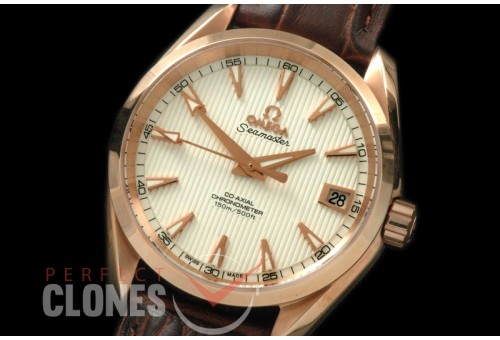 OMAT385-131 Aqua Terra Ladies RG/LE White Stk A-2824