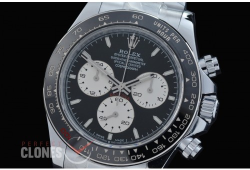 RLDS-126529-011W QF 904L Steel Le Mans Daytona 126529LN SS/CER/SS Black Sticks 4132 Superclone - 72 Hours Power Reserve Movement / Extra Weighted - Free Sprung Movement